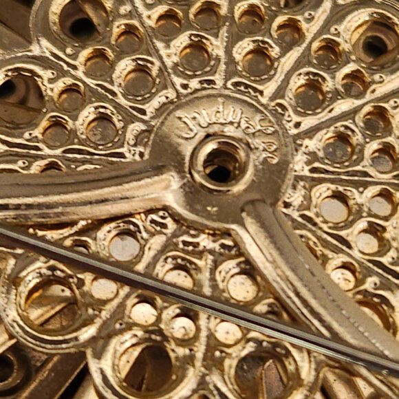 Vintage Judy Lee Fuchsia & Purple Rhinestone Brooch Pin - Picture 9 of 9